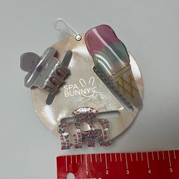 NWT ice cream 🍦🌺🍦 Spa Bunny Hair Claws Clips set of 3 - Picture 13 of 14